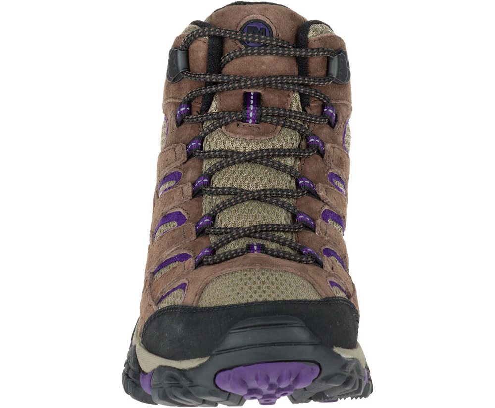 Merrell Boots Brown - Moab 2 Mid Ventilator Wide Width - Womens 93ERUCADK